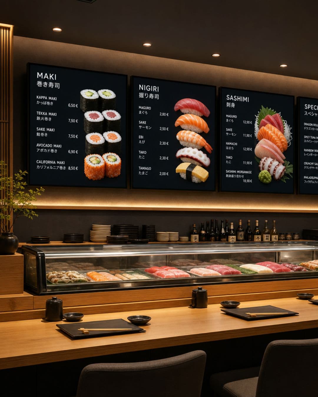 Digitales Menü-Display Referenz
