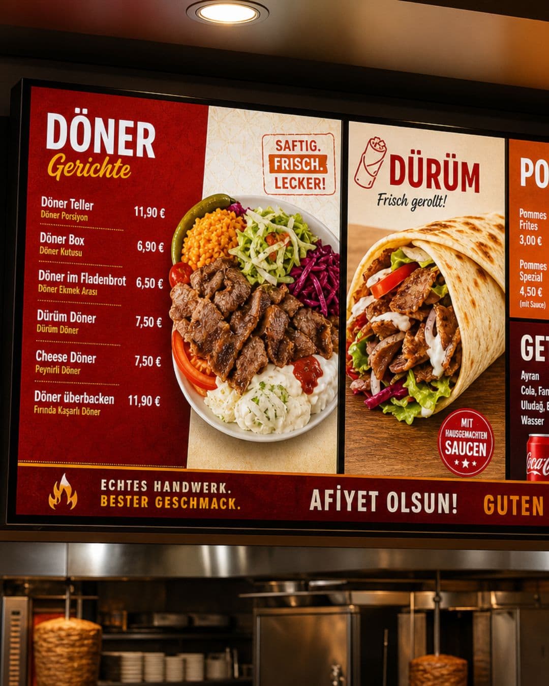 Digitales Menü-Display Referenz